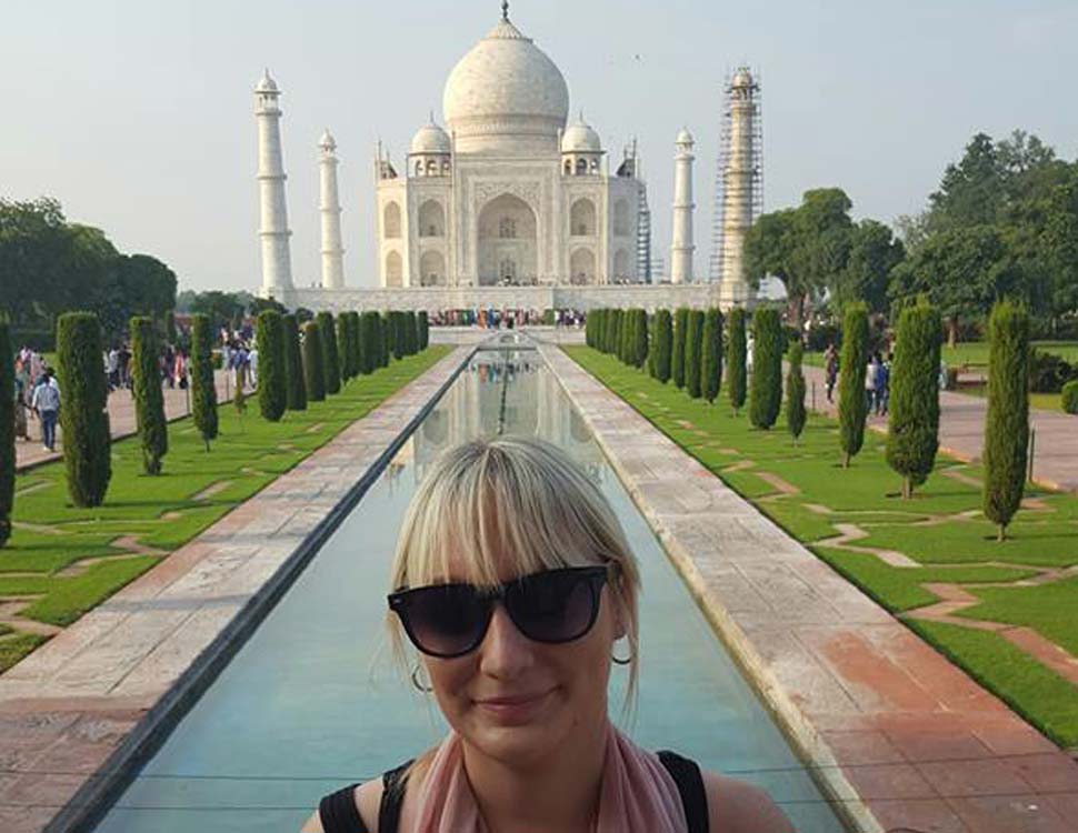 Abby at the Taj Mahal
